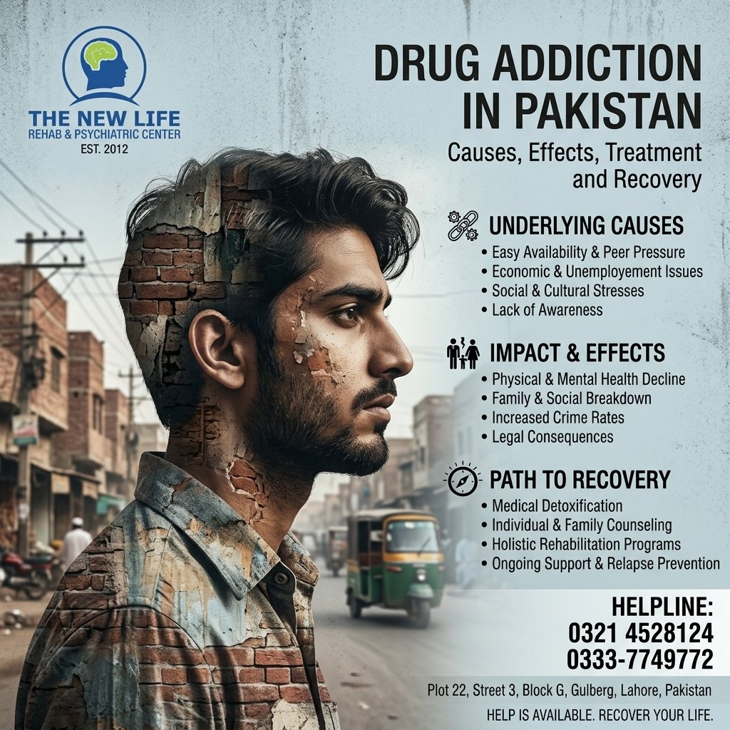 You are currently viewing Drug Addiction in Pakistan: Causes, Effects, Treatment and Recovery